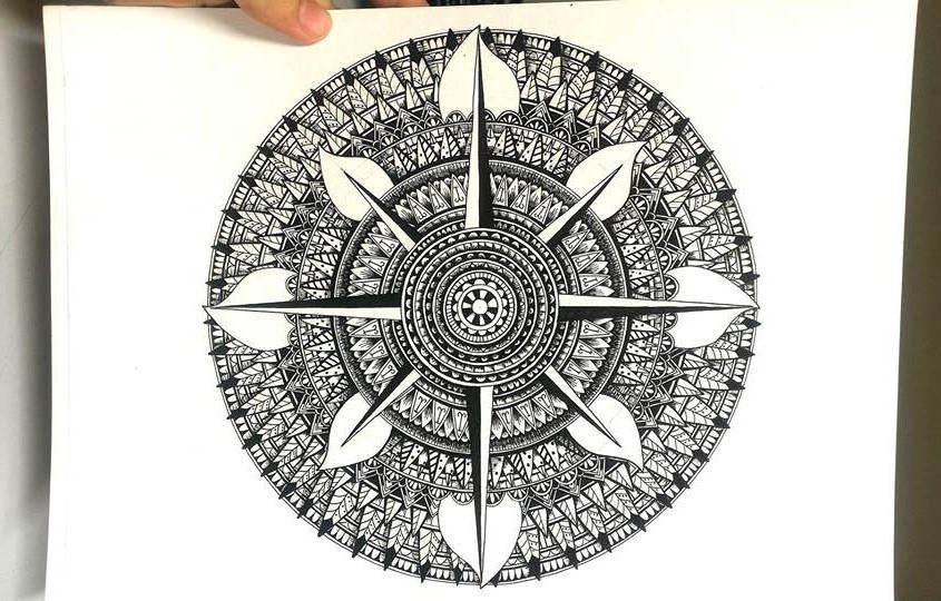 Art Using Compass Mandala compass by Mangakamila on DeviantArt