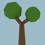 Low Poly Double Oak Tree