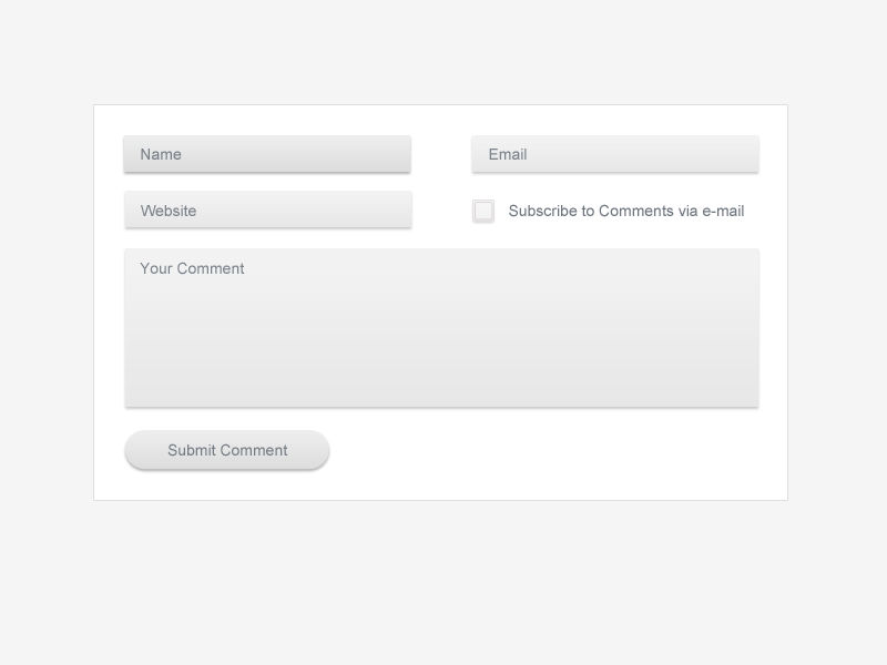 Fresh Comment Form Design Psd by iulzi on DeviantArt