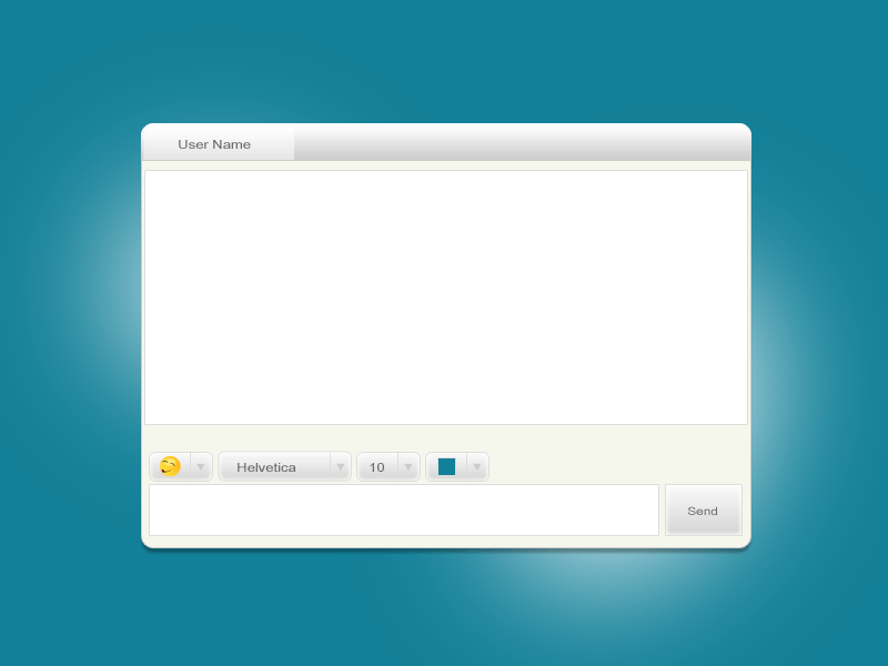 Simple Chat Window Psd