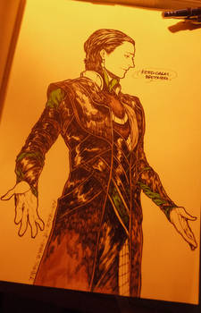 pen drawing LOKI