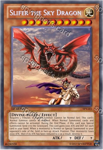 Slifer the sky dragon - yugioh orica (proxy)