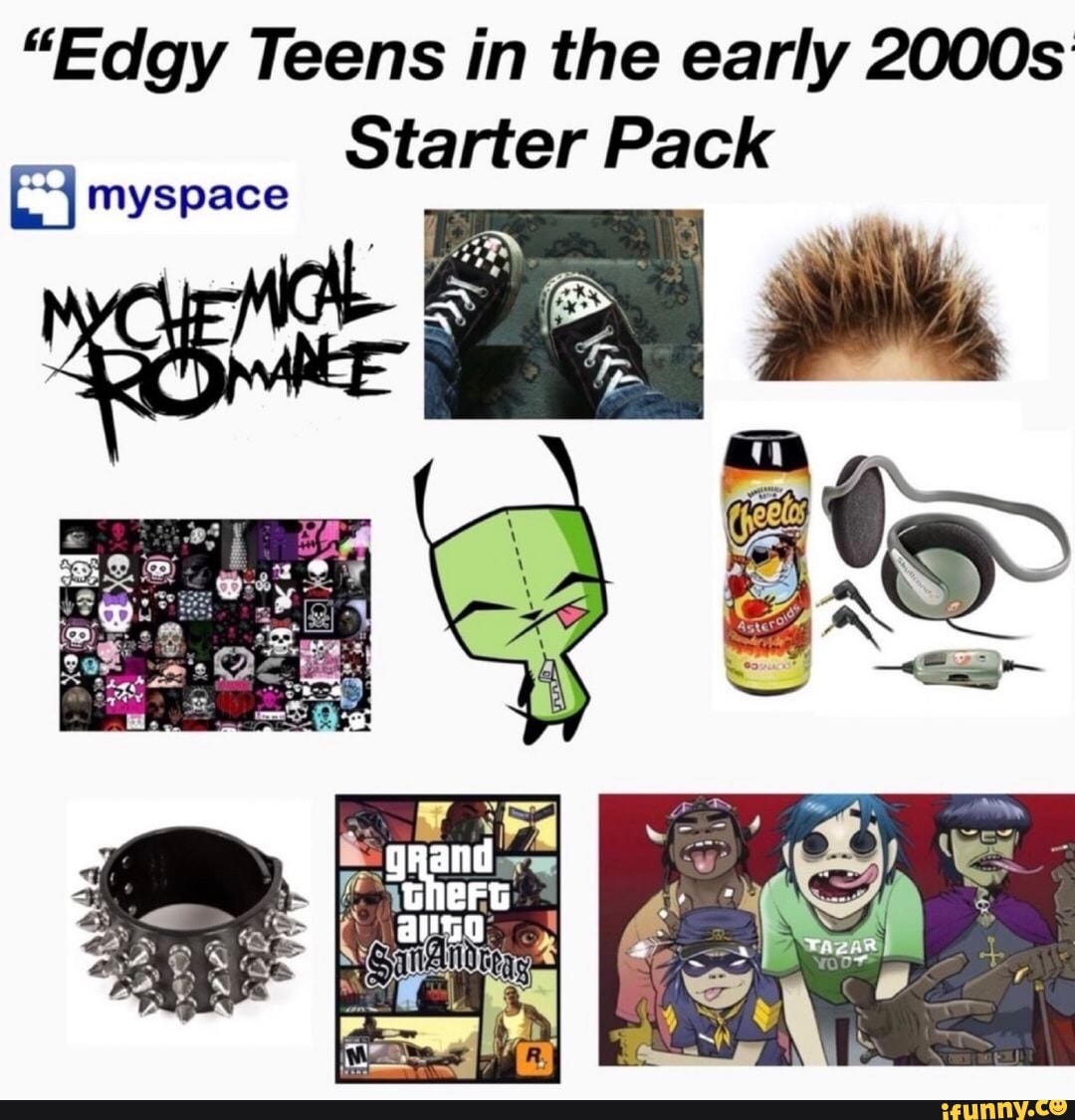 The “ Edgy Kid From Early 2000's” Starter Pack : r/starterpacks
