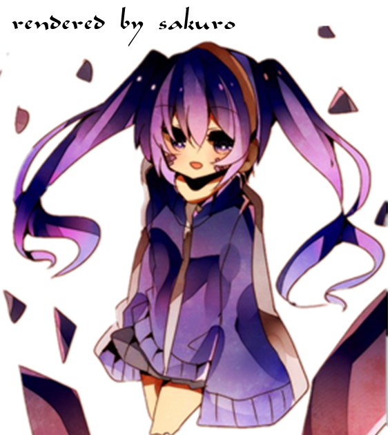 Girl With Purple Hair Render By Sakurosaori On Deviantart