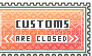 Red Customs Closed Stamp