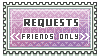 Purple Requests Friends Only Stamp