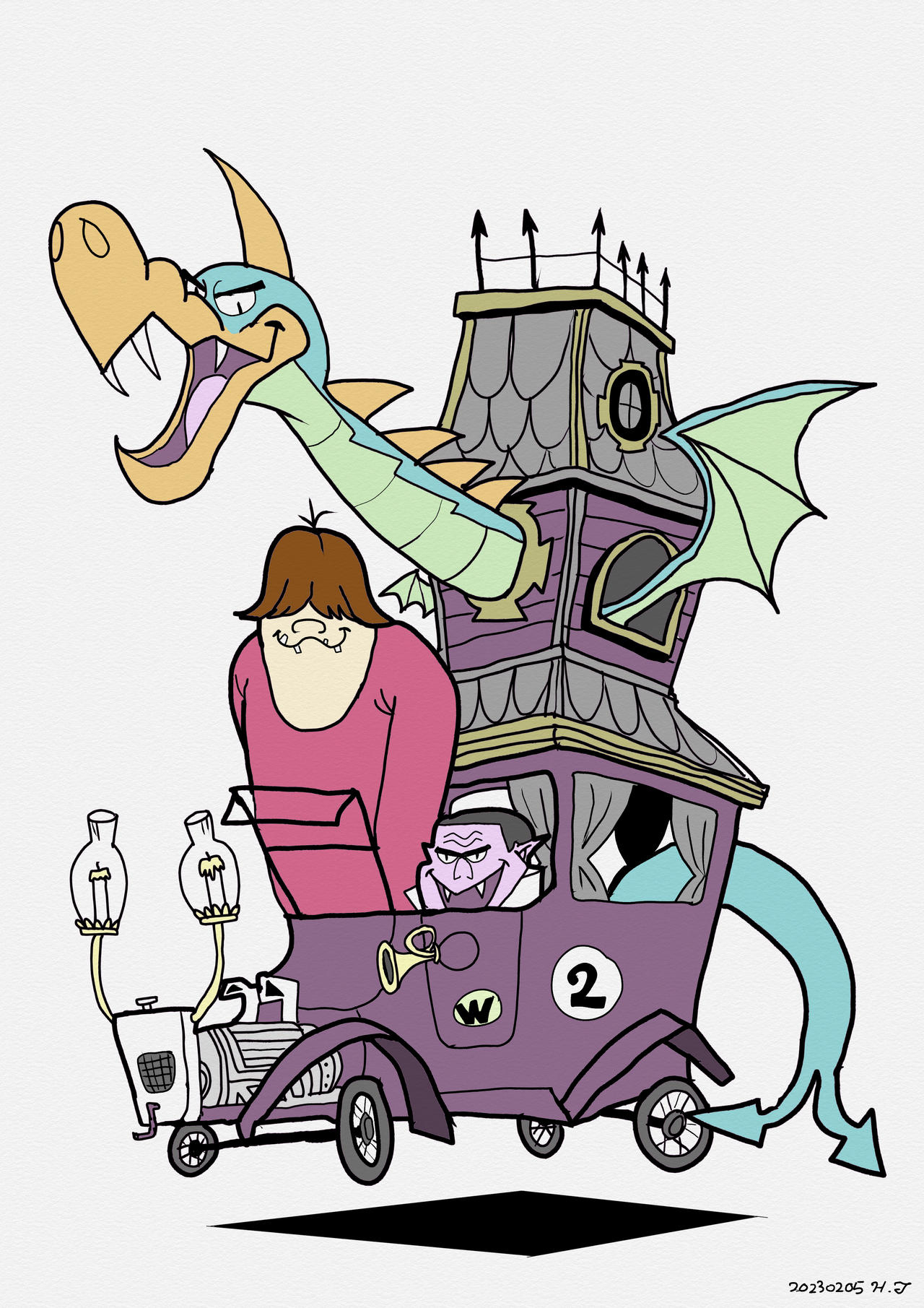 Wacky Races Creepy Coupe reproduction by HideoTsujimoto on DeviantArt