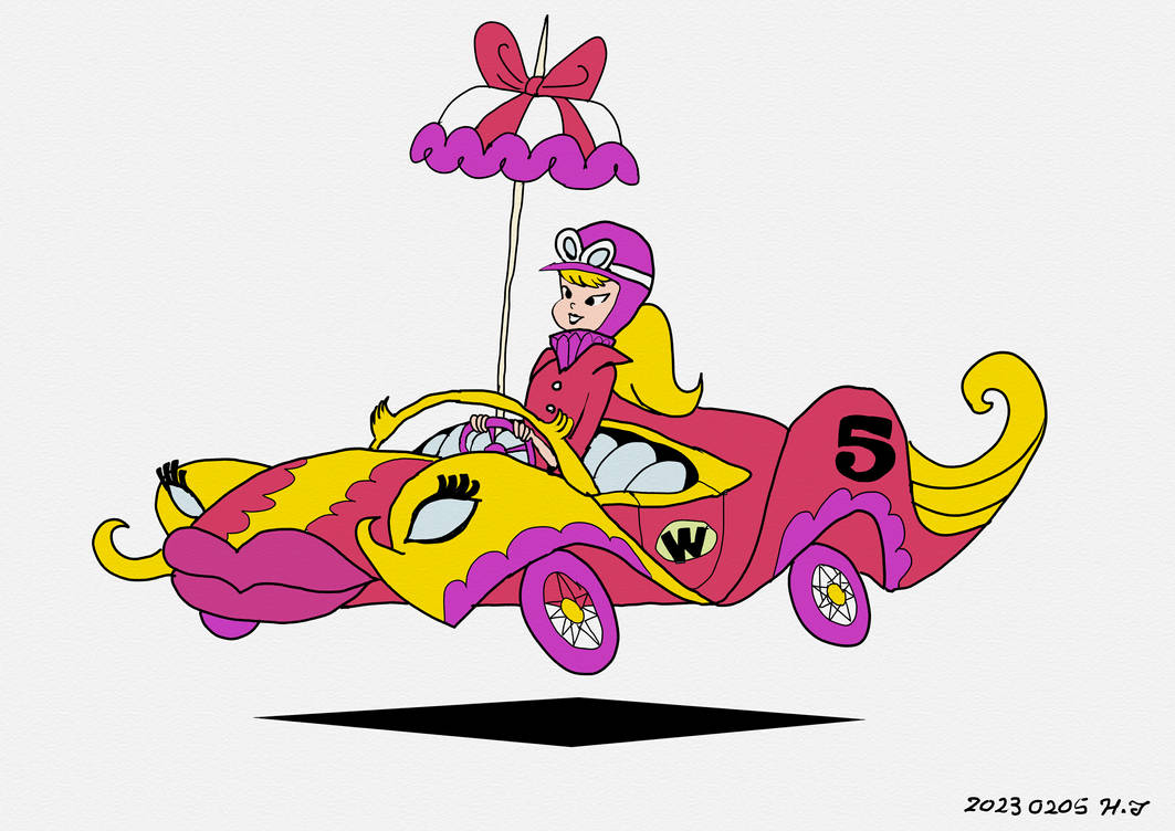 Wacky Racers Lady Racer Wacky Races The Compact Pussycat reproduction by HideoTsujimoto on ...