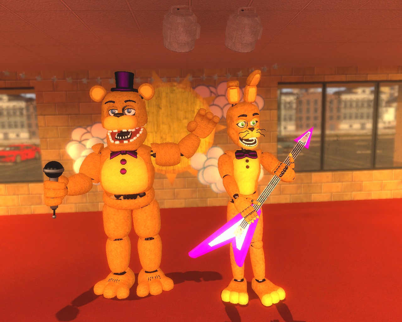 Fredbear and Springbonnie by ywuqqqq on DeviantArt