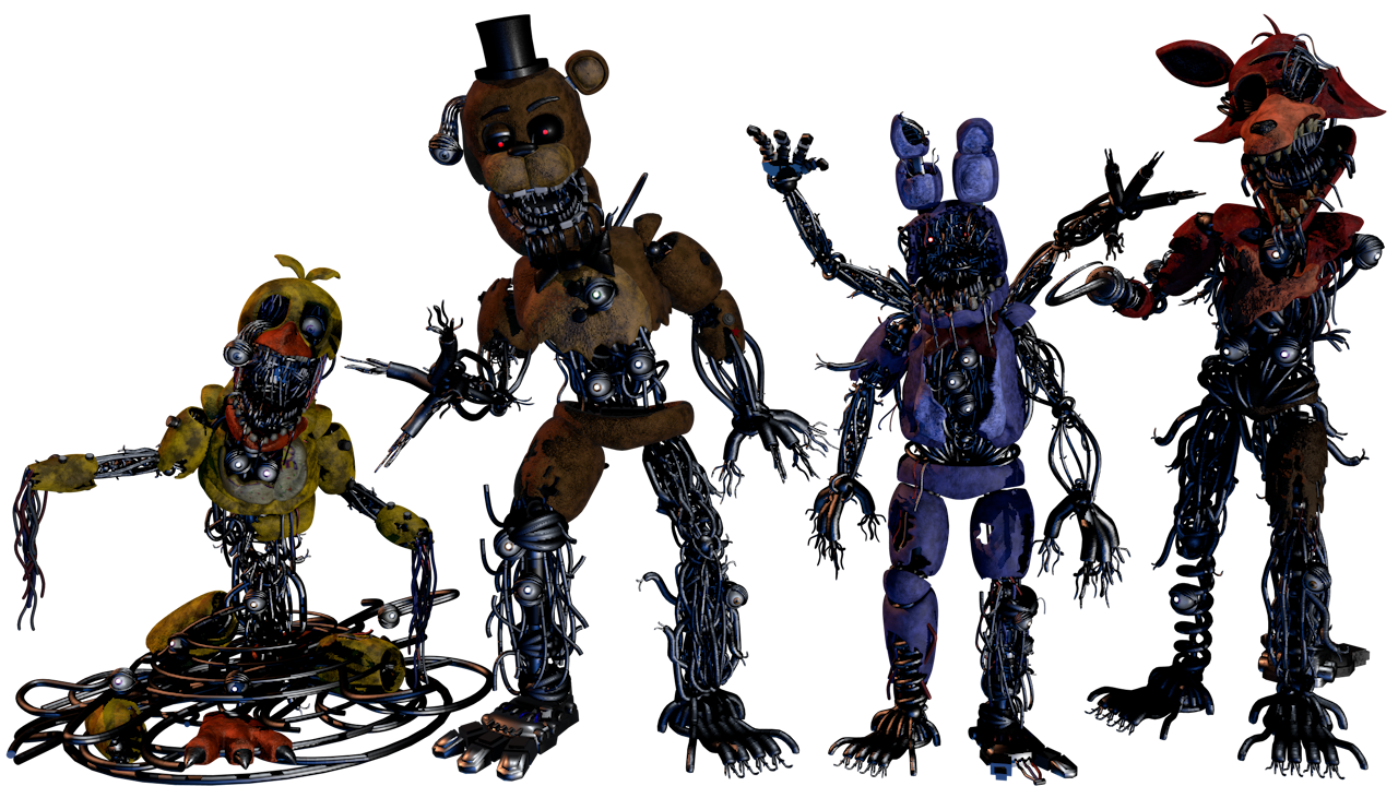 FNaF 4 Minigame Styled FNaF 1 Animatronics by Pipsqueak737 on DeviantArt