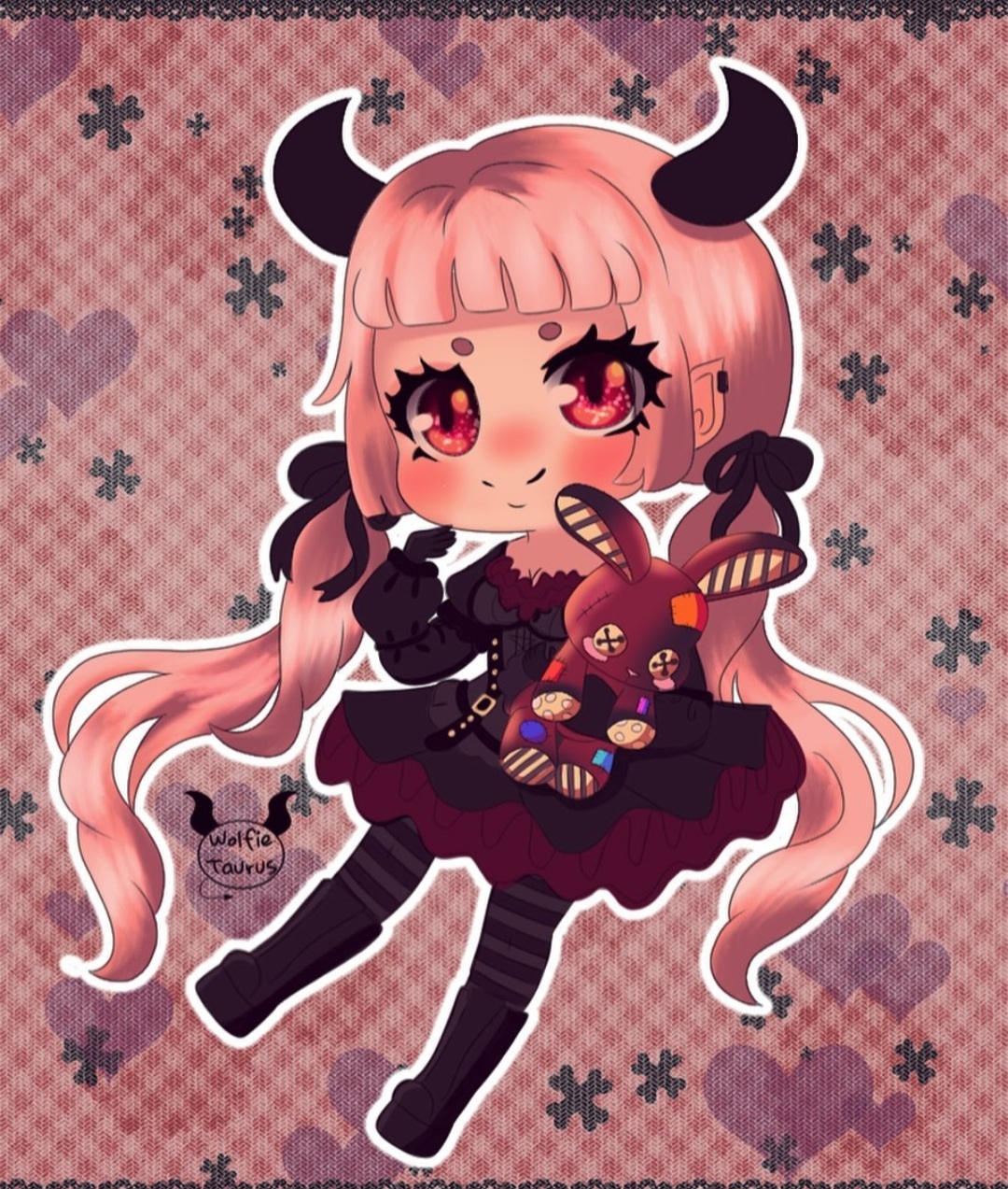 Devil Computer Oc Devil girl OC Adoptable by WolfieTaurus on DeviantArt