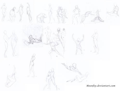 Gesture Drawings, Draw everything June 2021