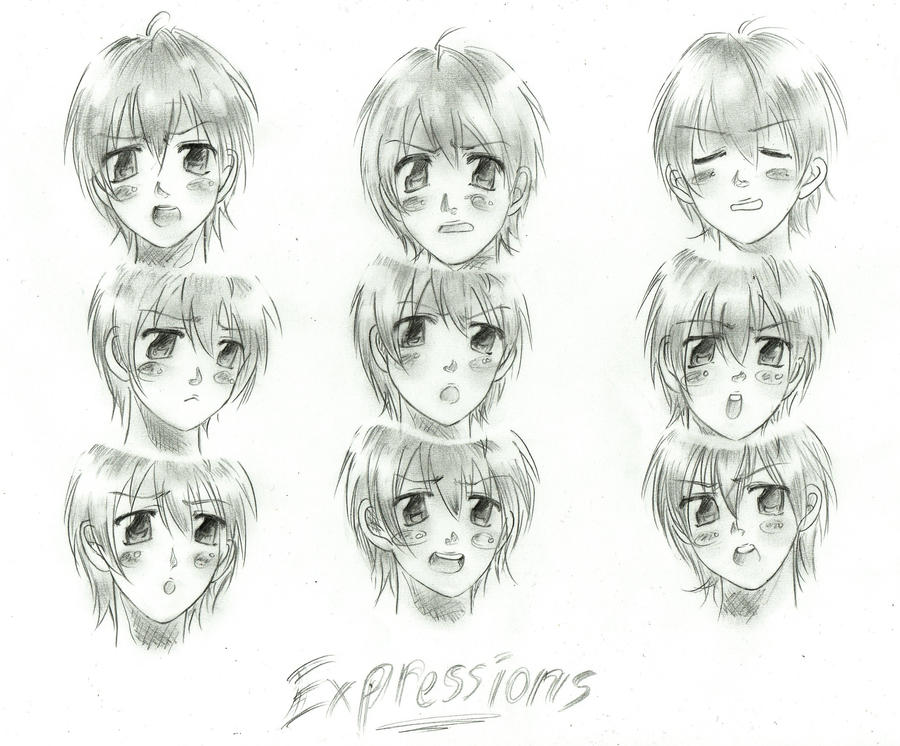 Boy Expression Draw Boy Expressions by tariah23 on DeviantArt