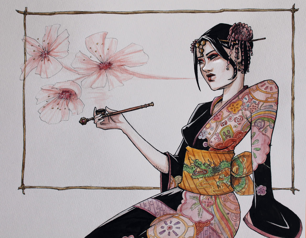 Geisha x Fleurs de cerisiers