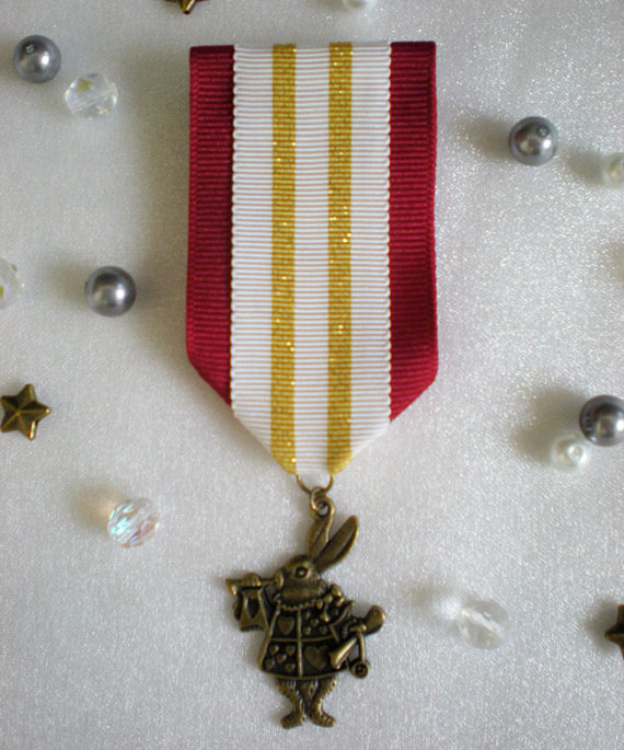 White Rabbits Ribbon Medal Red Gold by Petite-Royale on DeviantArt