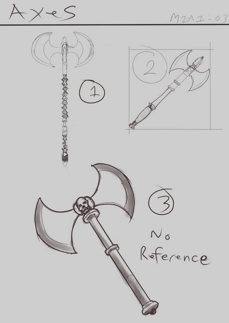 Multi Step Drawing Ax Drawing Practice - Axes by MarchRaccoon on DeviantArt