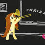 swoop c pony playing the trombone and star crystal