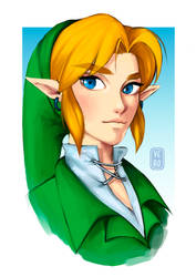 Ocarina Of Time Link Portrait by TheArtOfVero