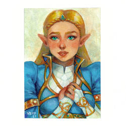 BOTW Princess Zelda Acrylic Painting