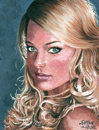 Margot Robbie aka Donna from Neighbours.. Pan Am by iggytheillustrator