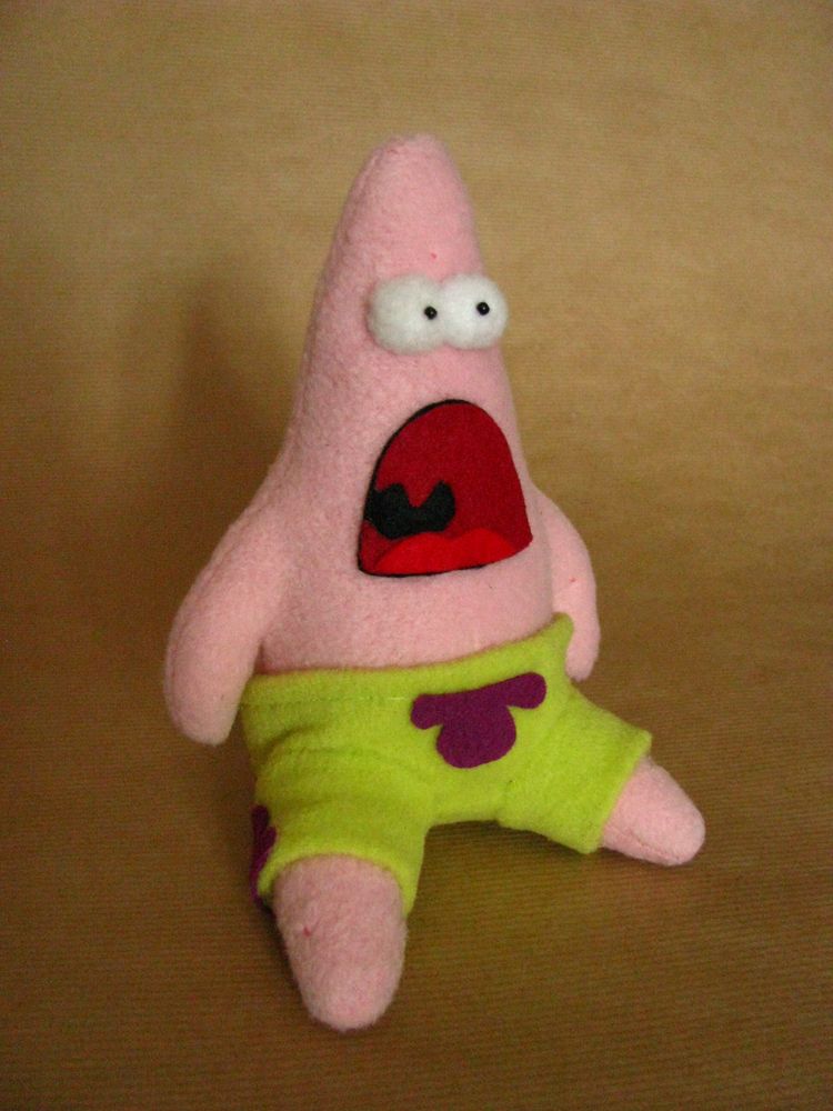 Suprised patrick plush