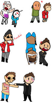 smol drawings of vanoss and crew