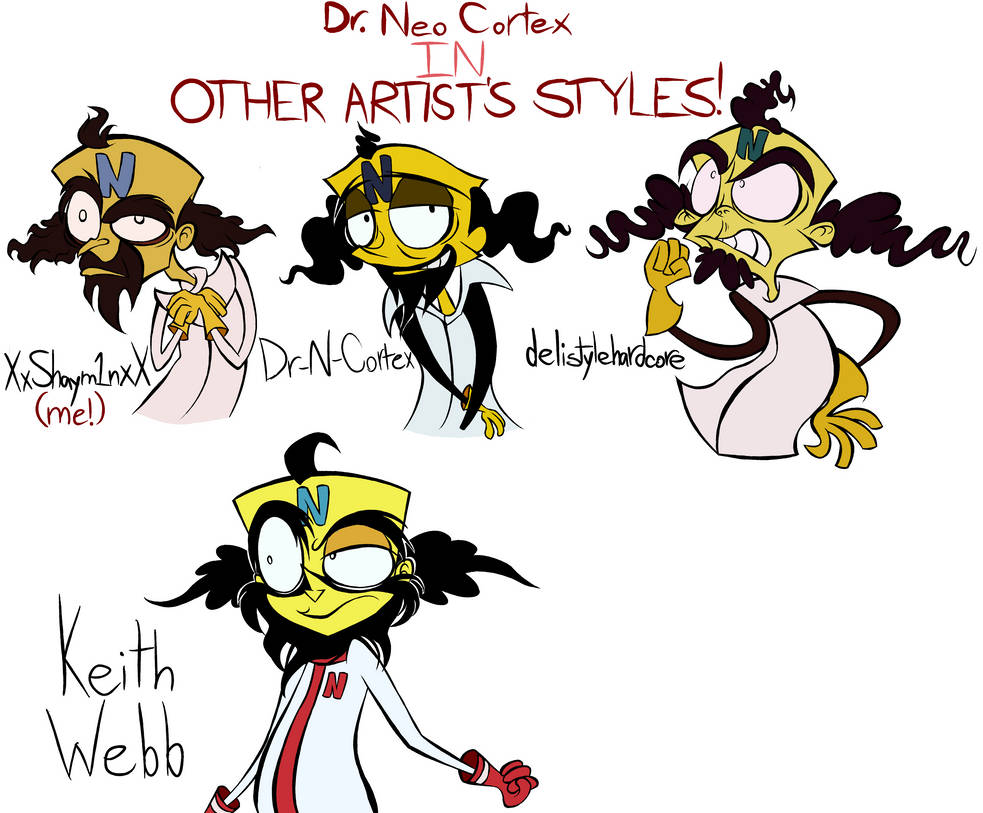 Neo Cortex Humans Doctor Neo Cortex In Different Styles by gumworthzzz on DeviantArt