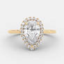 Bruna 2.65 Carat Halo Pear Cut Engagement Ring