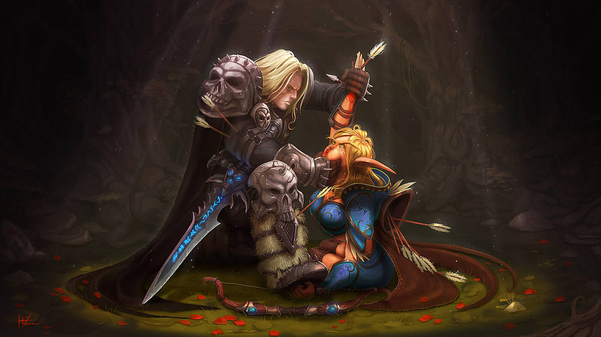 Warcraft 3 : Arthas Vs Sylvanas by zarrad