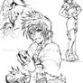 Kingdom Hearts 2 sketches