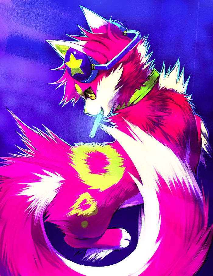 Rave Dog Extraordinaire by AtomicFishbowl on DeviantArt