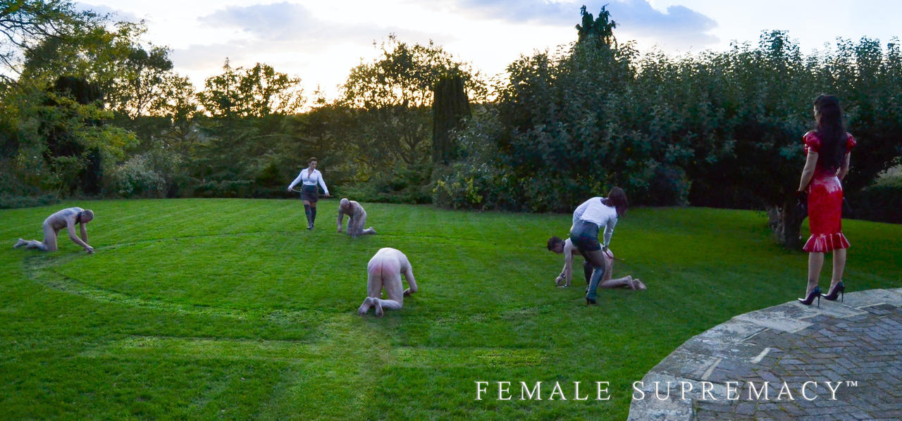 Morning of Gynarchy. Mistresses walking males by Pavivank1 on DeviantArt