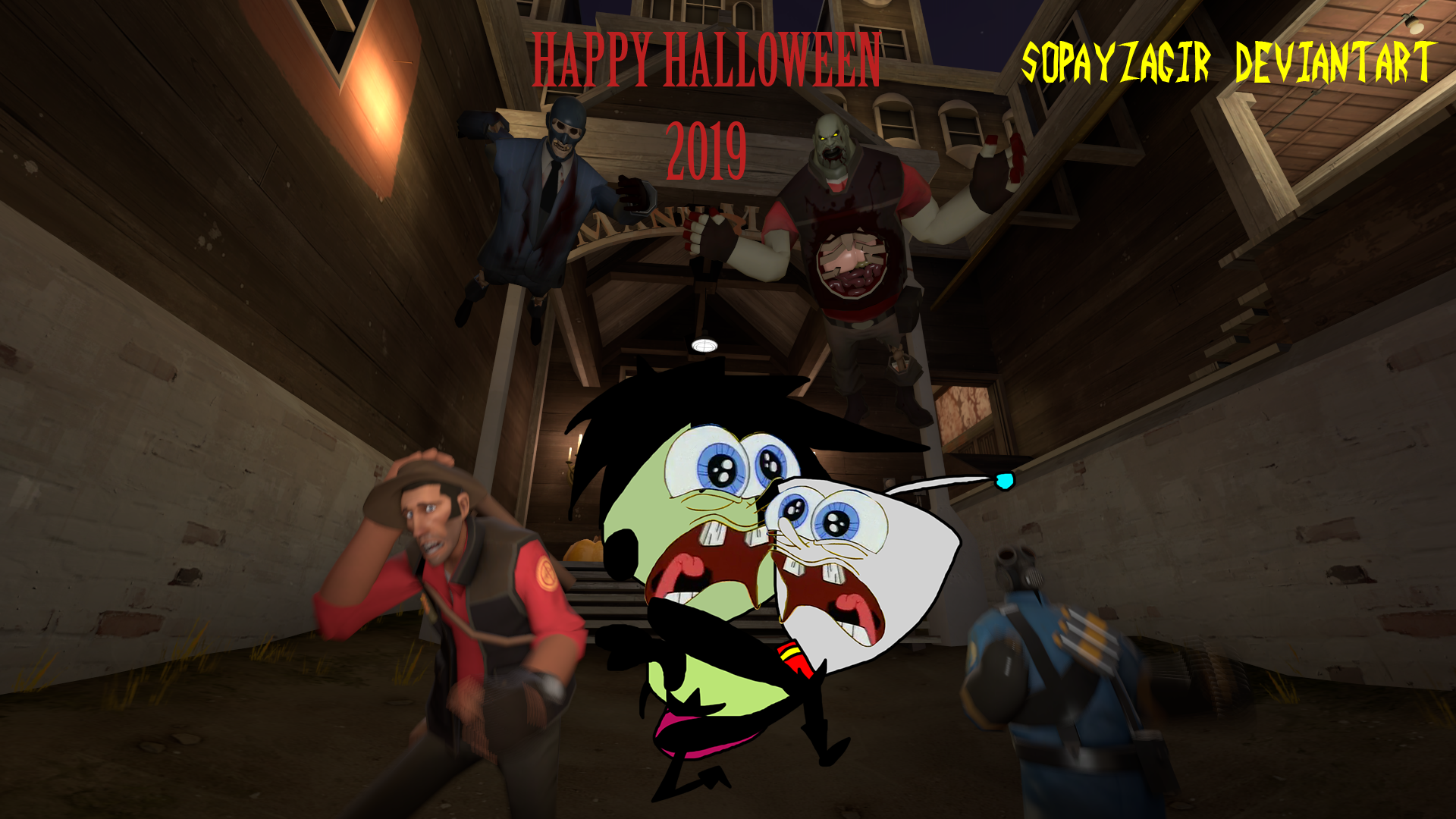 ZaGir And Sniper And Pyro Running From A Zombies by SoapyZaGir on ...