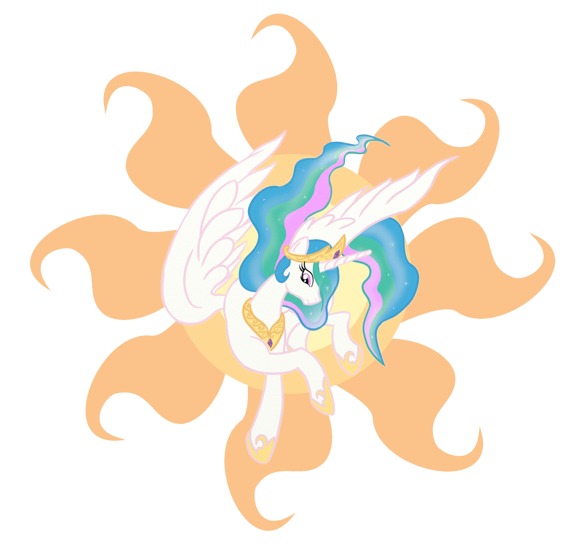 Cutie mark Celestia (without background)