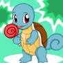 Squirtle with a lollypop