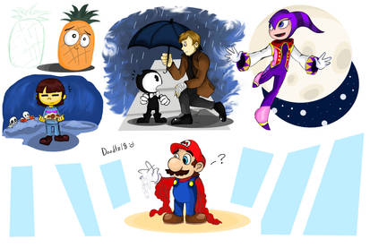 Video Game Characters_and a random Pineapple?