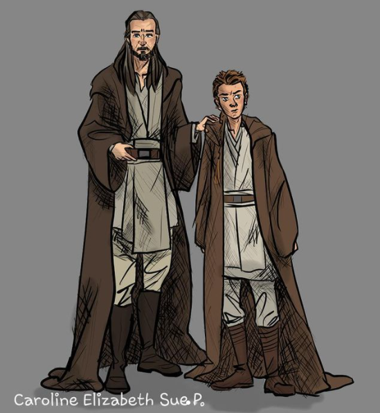 Star Wars fan art - Qui Gon Jinn & Obi Wan Kenobi - Wattpad