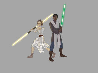 Rey and Finn