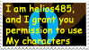 Permission Stamp for Original Characters