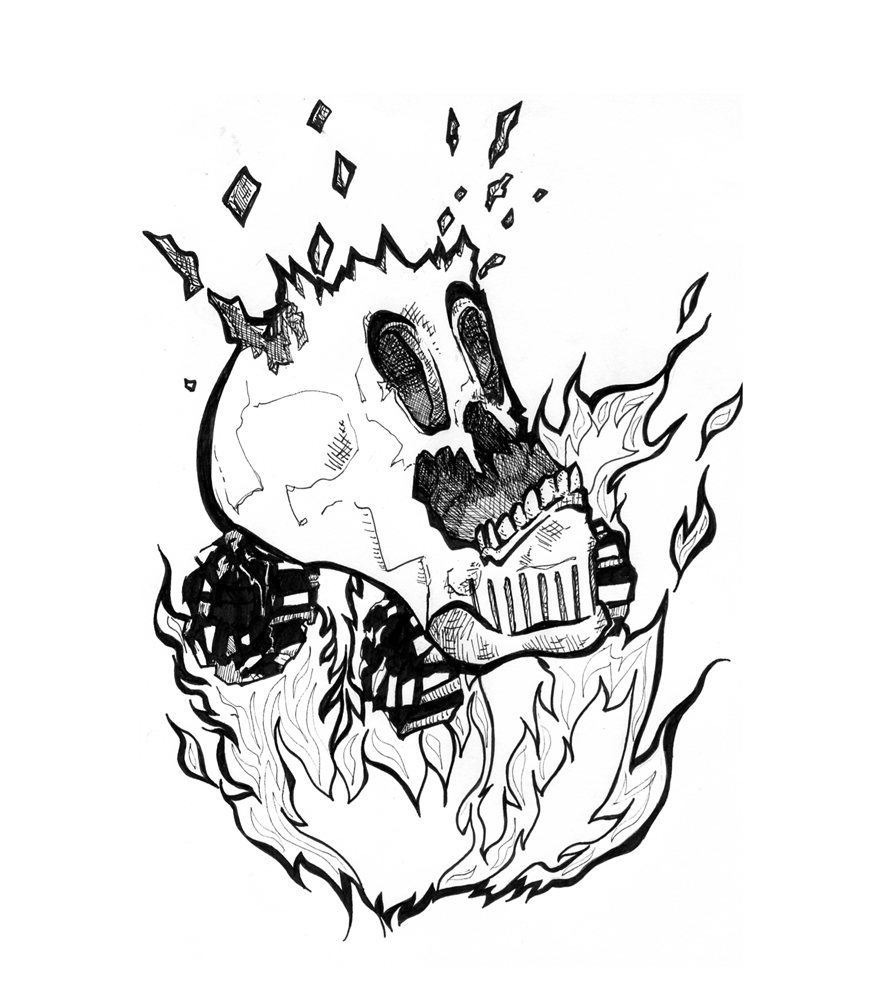 Monster Truck Skull Tattoo by SilkenTouch