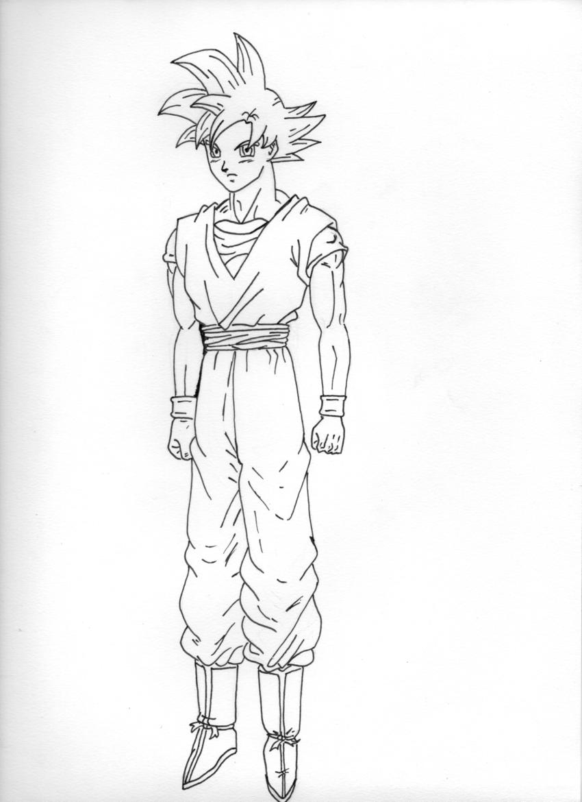 Goku Ssj God Lineart