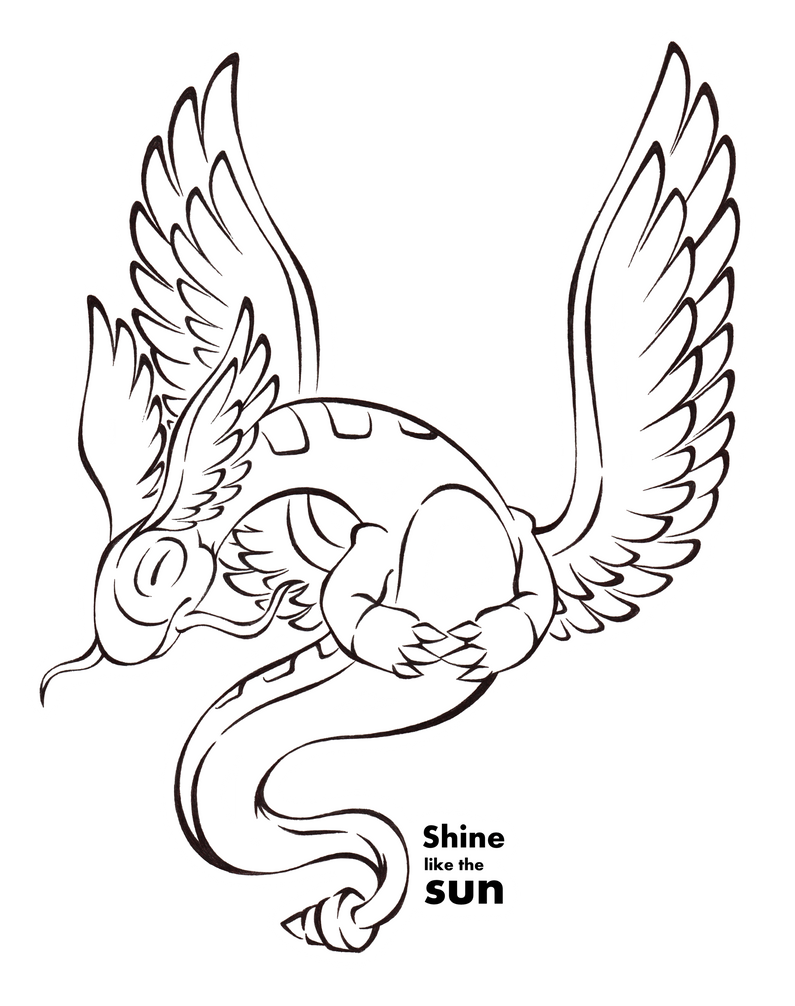 Pokemon Uranium Dunseraph (coloring page) by Shinelikethesun on