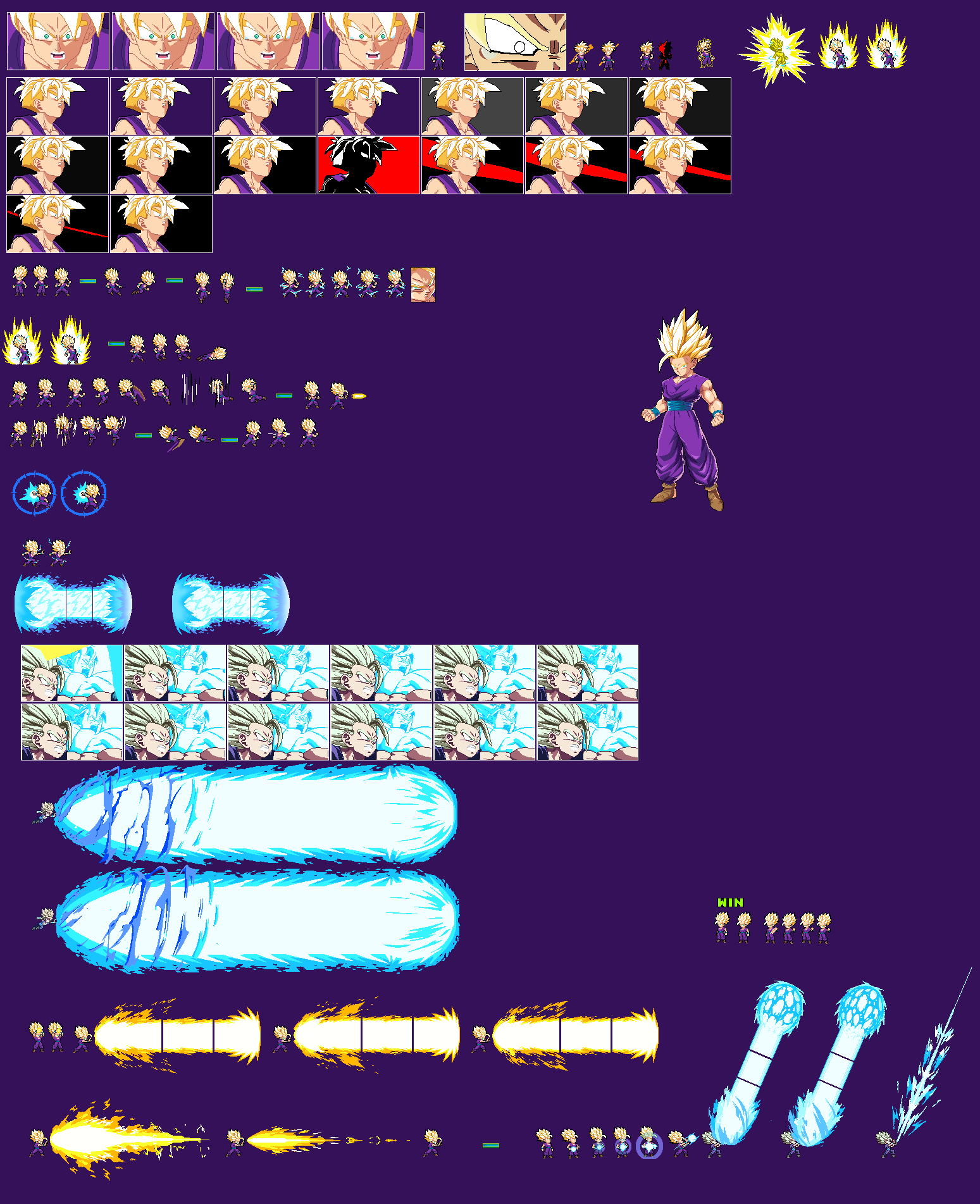 Gohan sheet Sprite swl by Gustavo by Gustavo599 on DeviantArt