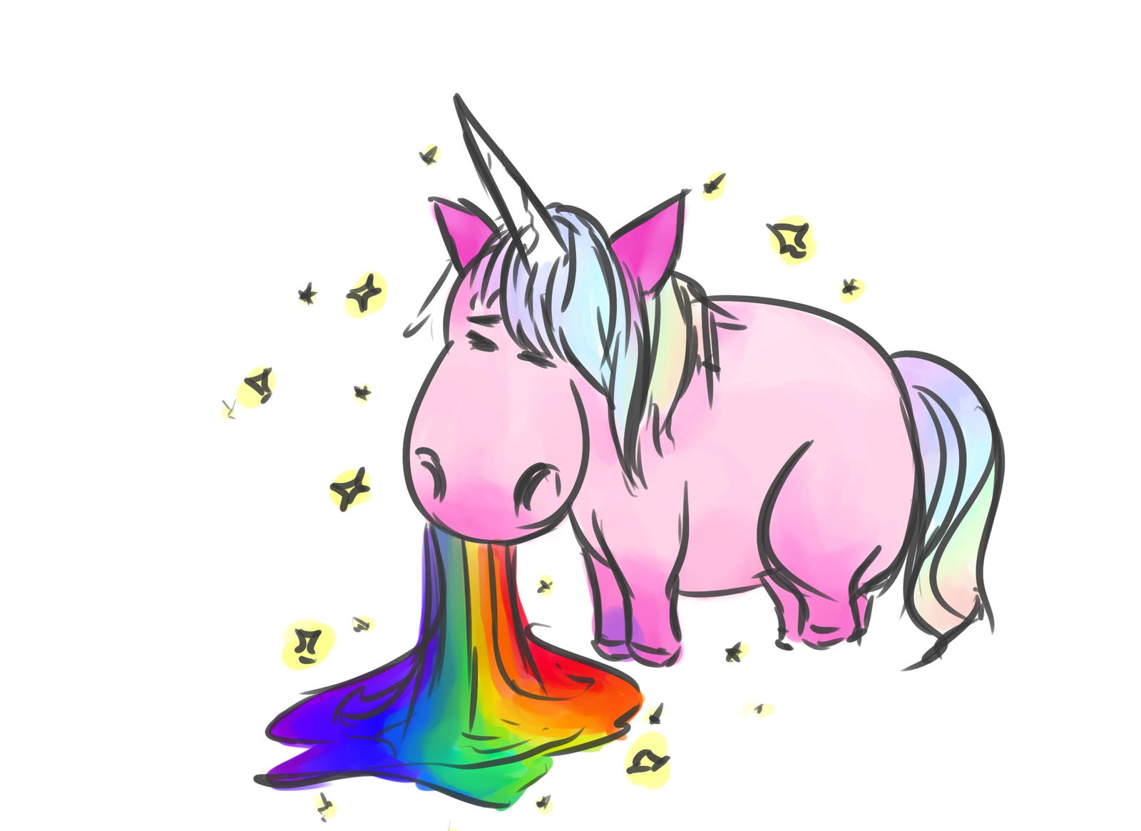 Rainbow Vomiting Unicorn By MioNozomi On DeviantArt rainbow-vomiting-unicorn-by-mionozomi-on-deviantart