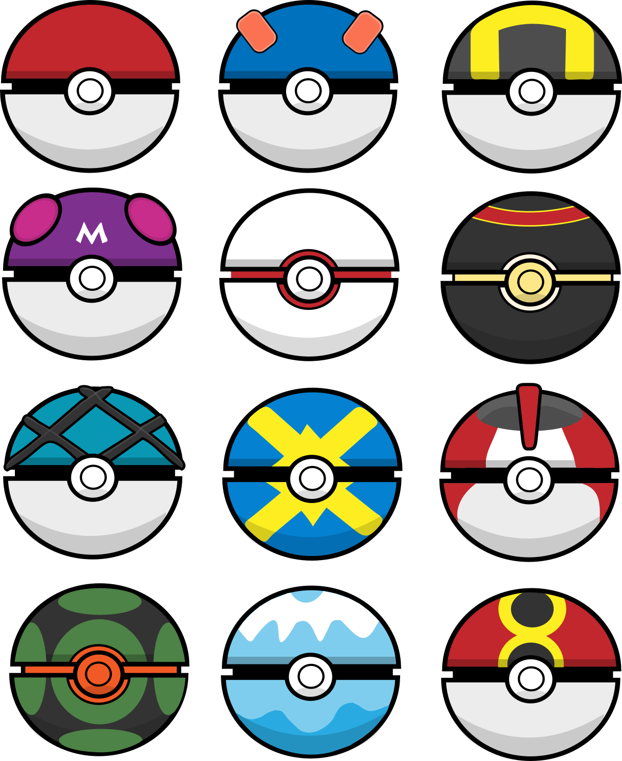 Pokeball Icons by Darthsuki 