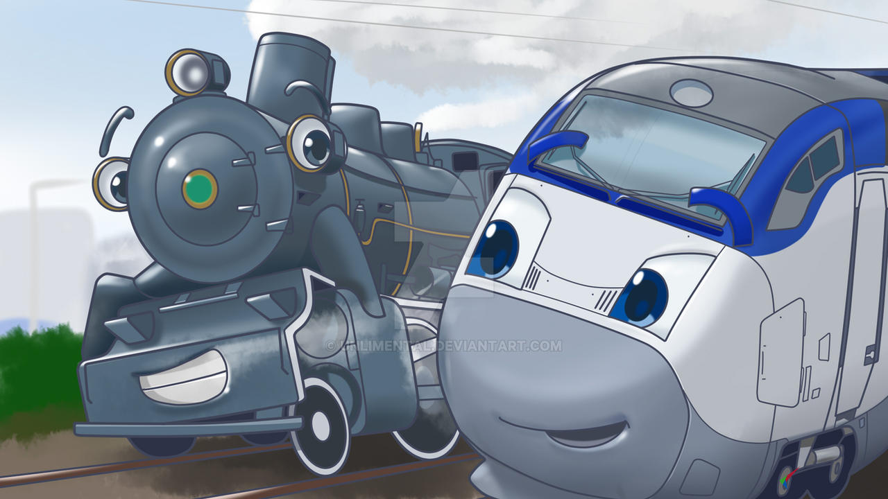 Steam engine and Bullet train by Unlimental on DeviantArt