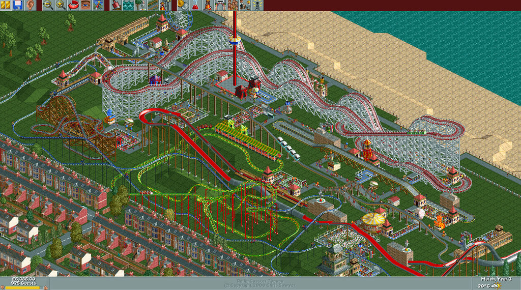 Rollcoaster Bumpy RollerCoaster Tycoon: Bumbly Beach by AndyFormal on DeviantArt