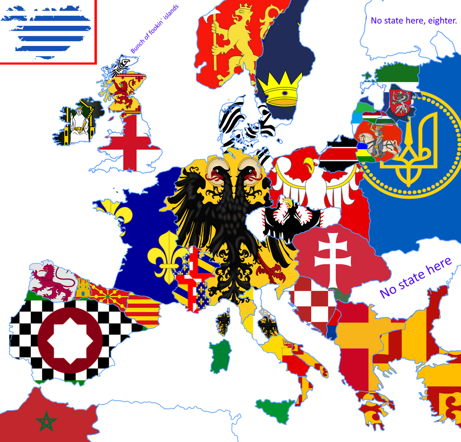 FlagMap: Europe in the year 1000 AD by StabDaFax on DeviantArt