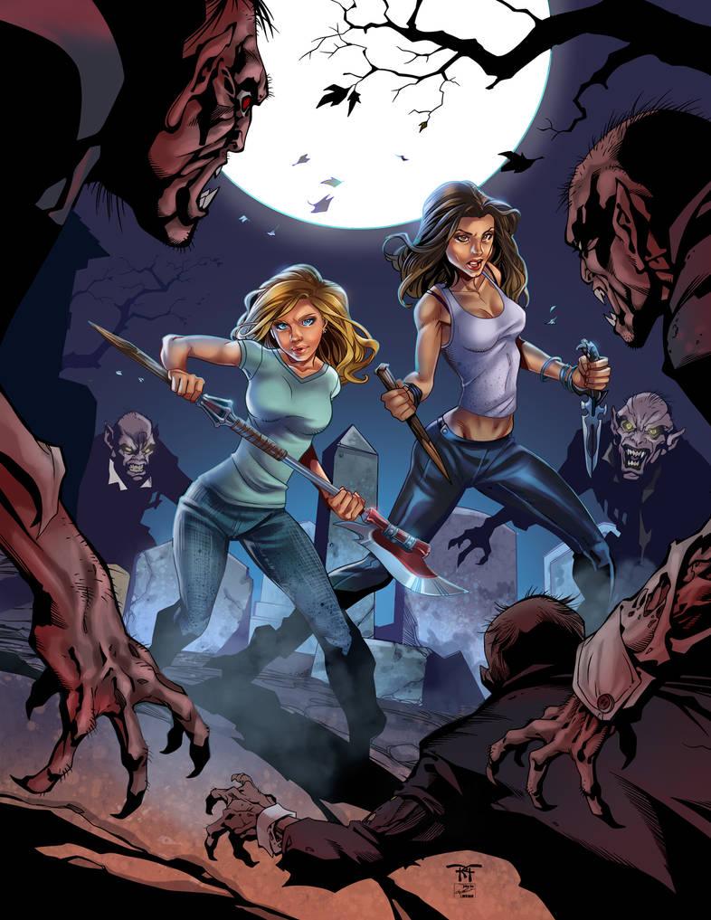 Buffy and Faith Colors by GiuliaPriori on DeviantArt