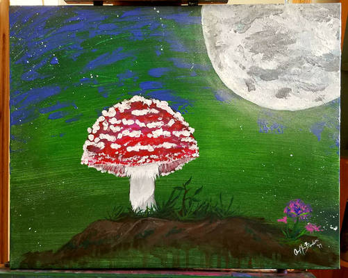 Toadstool in the Moonlight